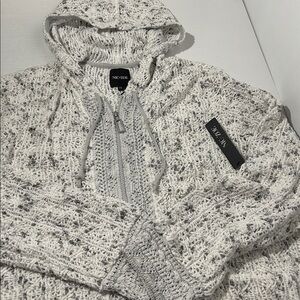 Nic + Zoe full zip hooded cardigan sweater NWT
